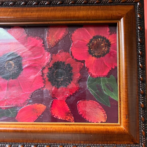 Vintage Wooden Music Box with Original Decoupage Art Insert, Photo Frame Box - Picture 4 of 10